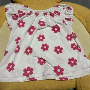 Children's floral short-sleeved T-shirt,